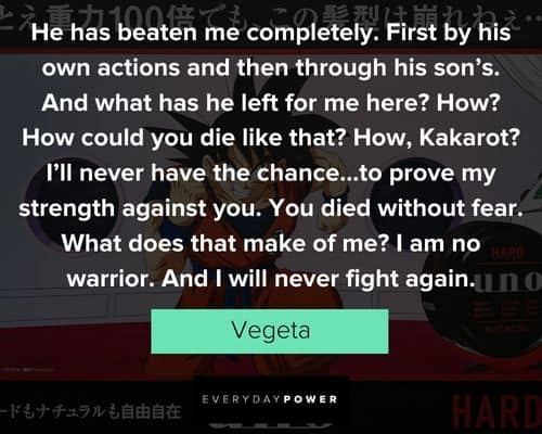Dragon Ball Z quotes from Vegeta