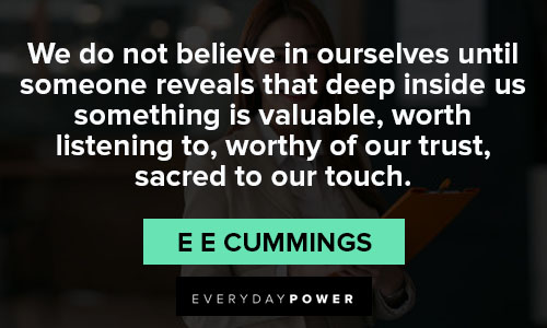 E. E. cummings quotes about believing in and being yourself
