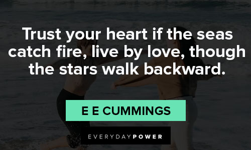 e e cummings quotes about fire