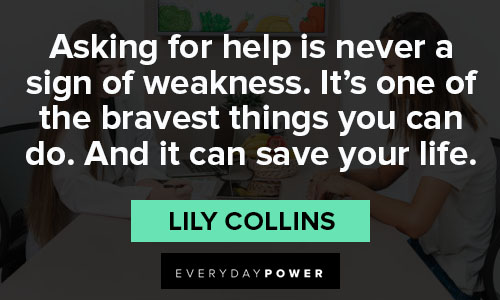 eating disorder quotes from Lily Collins