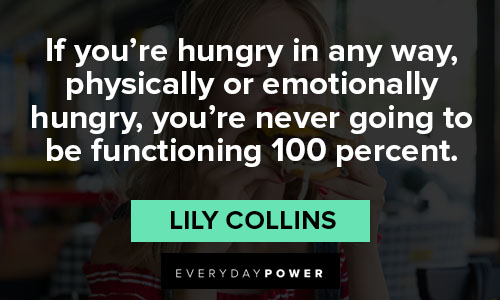 eating disorder quotes from Lily Collins