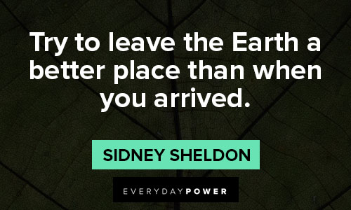 environment quotes about try to leave the earth a better place then when you arrived