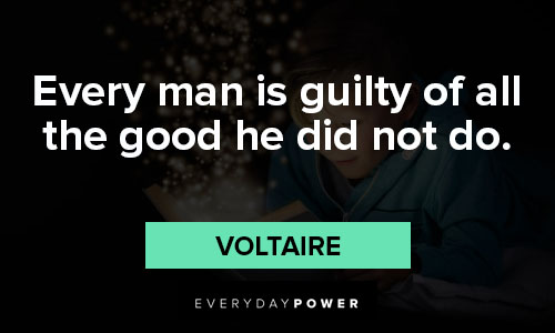 epic quotes on every man is guilty of all the good he did not do