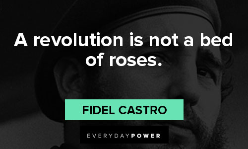 Fidel Castro quotes about a revolution is not a bed of roses