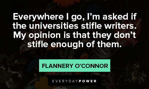 Flannery O’Connor quotes on universities 
