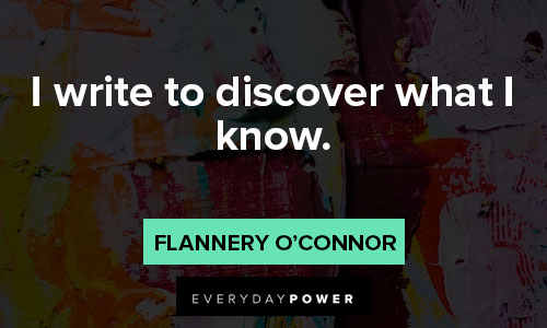 Flannery O’Connor quotes about writing and art