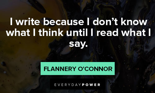 Flannery O’Connor quotes about writing