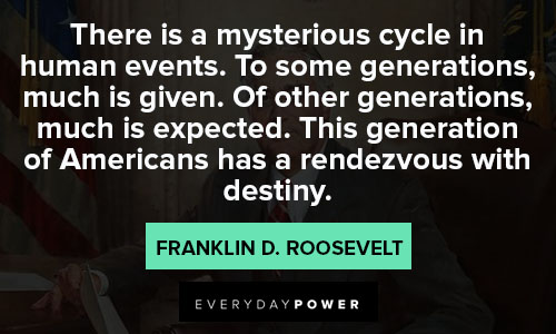 Franklin Roosevelt quotes of destiny