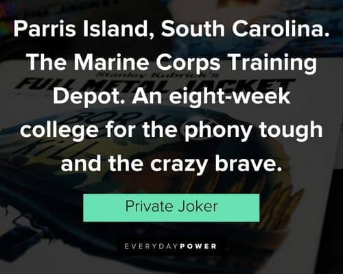 Full Metal Jacket Quotes from Private Joker
