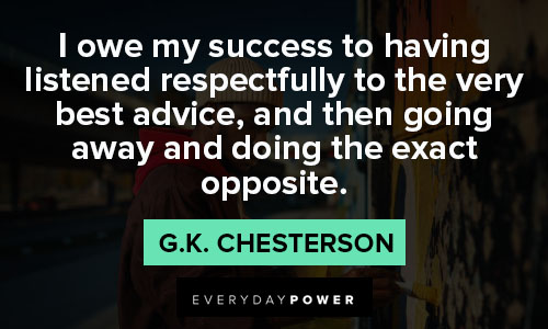 G.K. Chesterton quotes about success