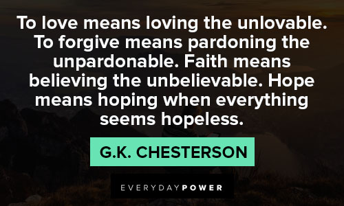 G.K. Chesterton quotes on love 
