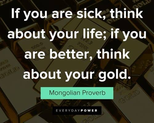 Inspirational gold quotes