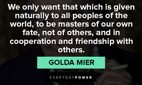 Golda Meir quotes about friendship