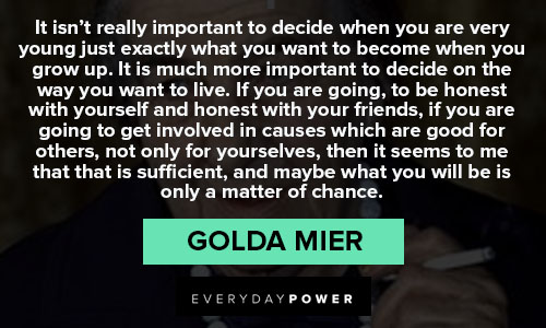 Golda Meir quotes and saying