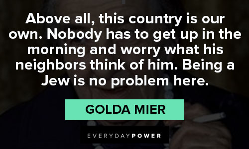 Golda Meir quotes on morning