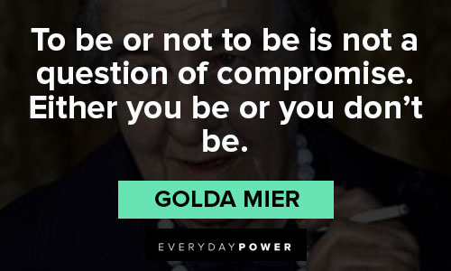 Golda Meir quotes about compromise