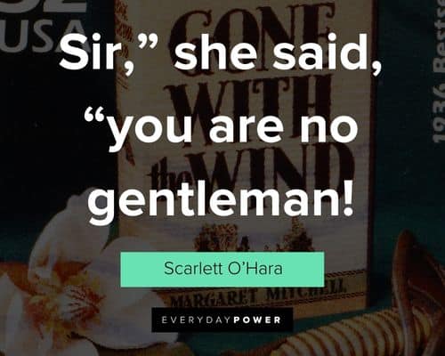 Gone With The Wind quotes about sir," she said, "you are no gentleman