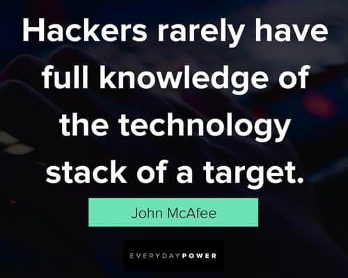 hacker quotes from John McAfee and Kevin Mitnick