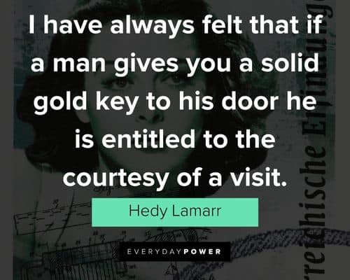 Hedy Lamarr quotes about men