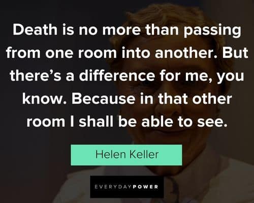 helen keller quotes about death
