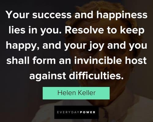 helen keller quotes about success and happiness