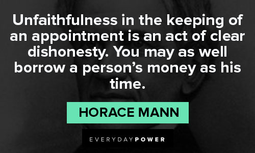 horace mann quotes about money