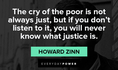 Howard Zinn quotes about the rich and poor, and crime and justice