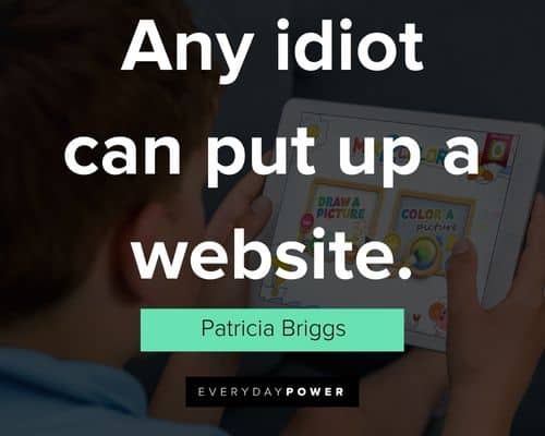 internet quotes about any idiot can put up a website