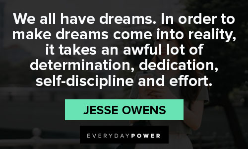 jesse owens quotes about dreams