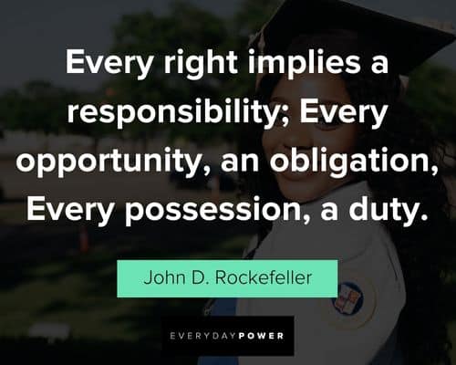 John D Rockefeller Quotes about obligation
