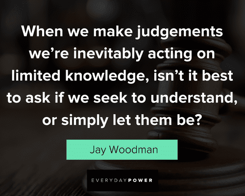 making judgmental quotes