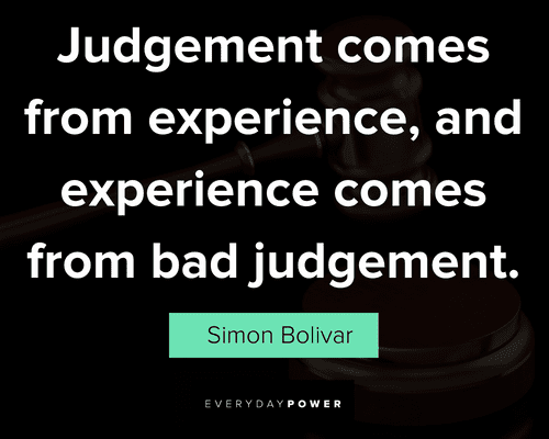 judgmental quotes from experience