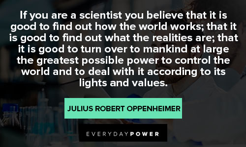 Julius Robert Oppenheimer quotes about science