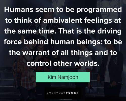Kim Namjoon quotes about thinking