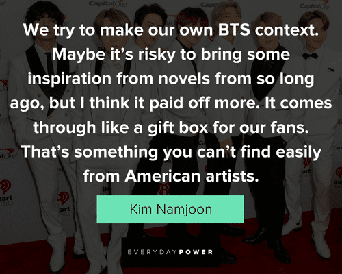 Kim Namjoon quotes to make our own BTS context