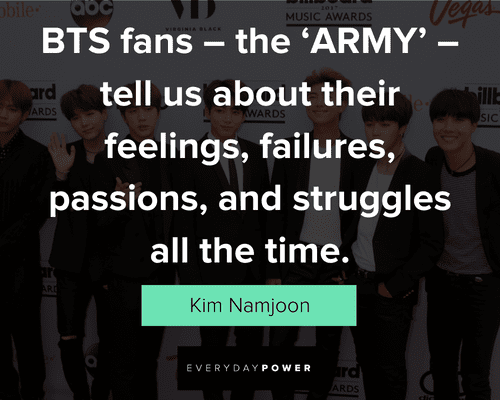 Kim Namjoon quotes about BTS fans