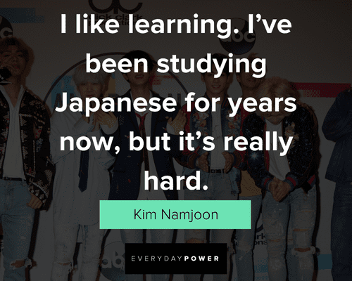 Kim Namjoon quotes to motivate you