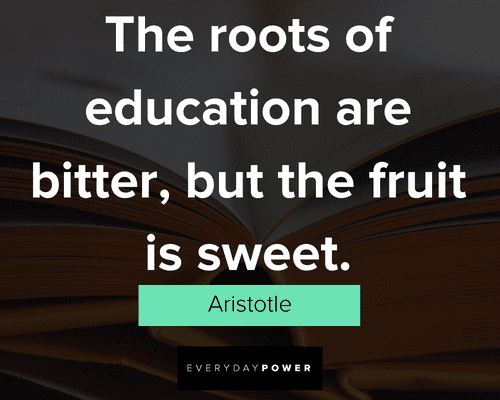 knowledge quotes about the roots of education are bitter