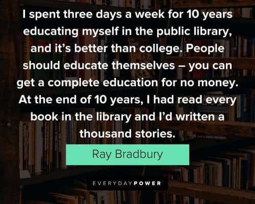 library quotes from Ray Bradbury