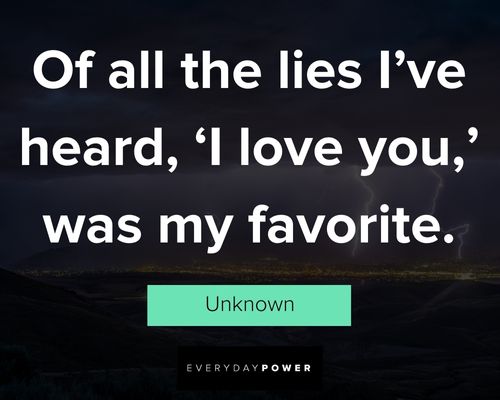 lies quotes about love