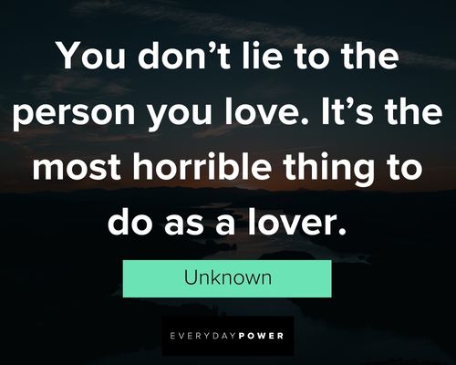 lies quotes to the person you love