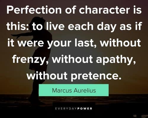 Live Life To The Fullest Quotes about perfection of character