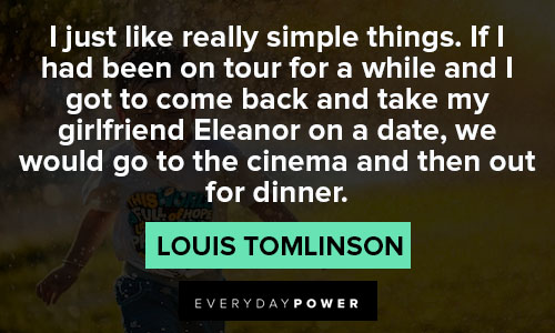 louis tomlinson quotes about dinner