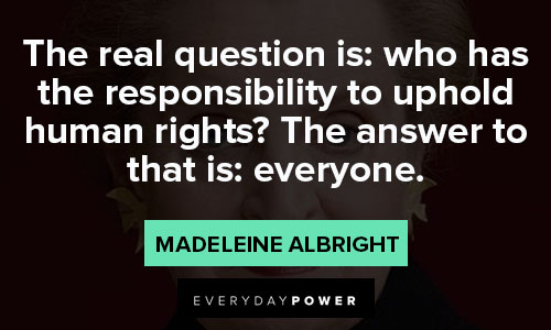 madeleine albright quotes about standing up for what is right