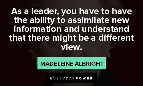 madeleine albright quotes about leader