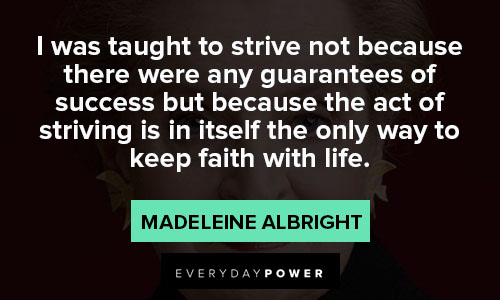 madeleine albright quotes about success
