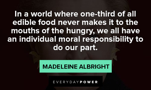 madeleine albright quotes about food