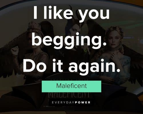 Short Maleficent quotes and lines that added spunk and humor to the film