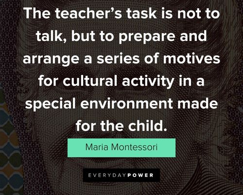 Maria Montessori quotes about education and teaching