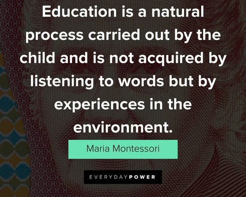 Appreciation Maria Montessori quotes
